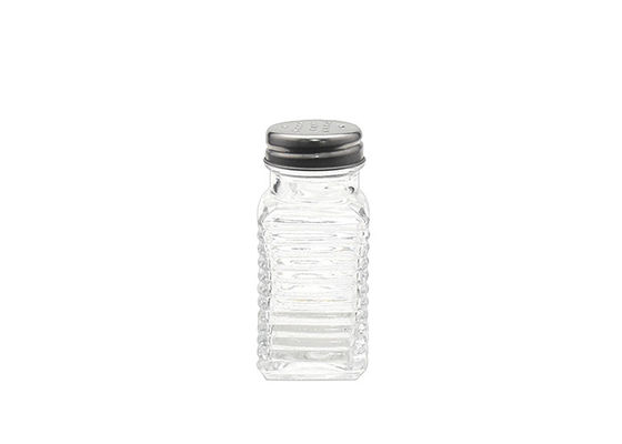 Rayure de relief par place Mini Glass Spice Jars Containers Shaker Lid For Seasoning