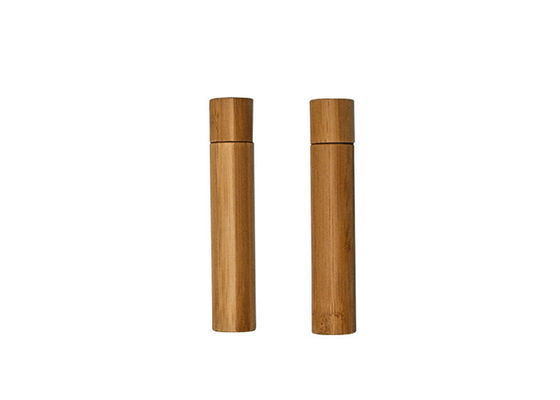 Bouteilles en bois en verre en bambou rondes du rouleau 15ml pour l'huile essentielle de parfum