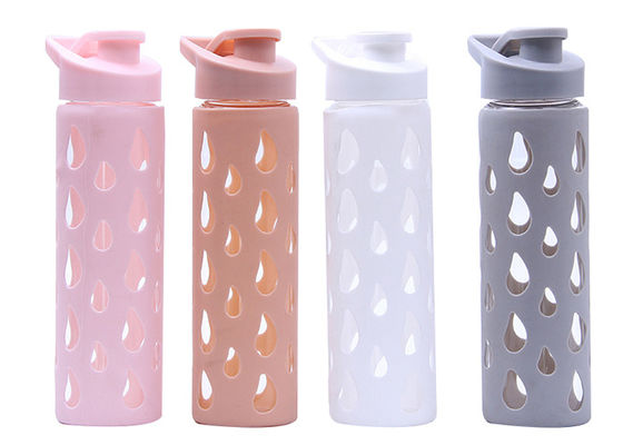La fuite réutilisable de bouteille d'eau en verre de Borosilicate de cadeau promotionnel rendent BPA résistant libre