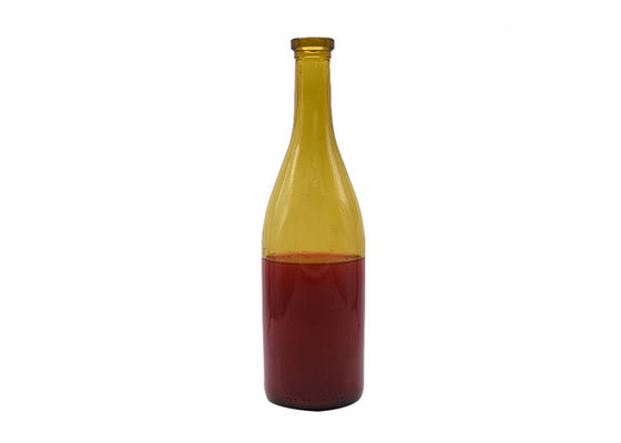 Bouteille de vin faite sur commande en verre vide en verre sans plomb jaune foncée des bouteilles de vin 750ml