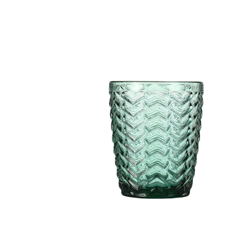 300ml Green Colored Glass Tumblers For Everyday Use And Parties