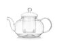 Théière en verre résistante à la chaleur claire de 50 onces, bouilloire de thé en verre de preuve de chaleur