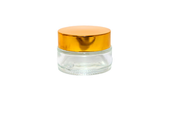 15 ml de bocaux cosmétiques en verre transparent avec capuchon à vis pour emballage cosmétique