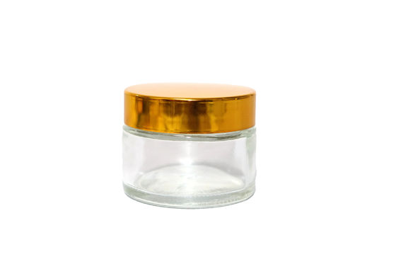 30 ml de pots de crème en verre transparent avec capuchon à vis