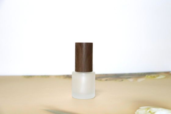 Bouteilles cosmétiques en verre glacé 20 ml vides et rechargeables avec bouchon à vis